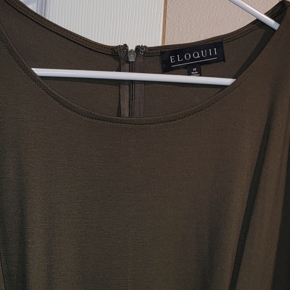Army green work dress